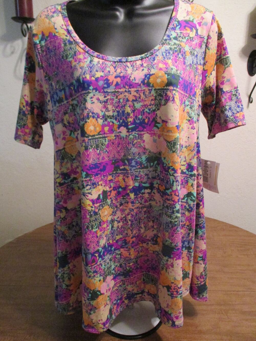 LULAROE PERFECT T MULTI COLOR SHIRT SIZE S